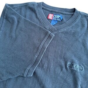 Chaps Ralph Lauren Mens XL V Neck Thermal T Shirt Short Sleeve Textured